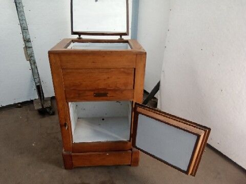 Refrigerator - Oak Eskimo Ice Box (Antique) - Construction Junction