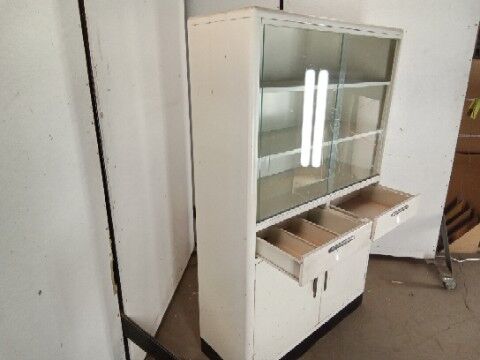 China Cabinet - Artcrest Metal W/ Sliding Glass Doors (Vintage
