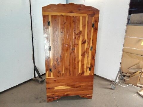 Storage Wardrobe Cabinet - Solid Cedar Armoire (Antique