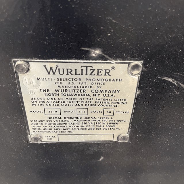 Specialty Collectible - Wurlitzer - 3510, Music for Millions
